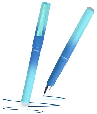 Produktbild von McNeill Ghost Pen Füller mit radierbare Tinte ergonomisch nachfüllbar für Rechts- und Linkshänder Gradient BLAU lagoon