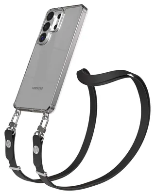 Produktbild von EAZY CASE Handykette magnetisch mit Handyhülle für Samsung Galaxy S26 Ultra, Crossbody Handyband 1-1,90m verstellbar mit 2 Ösen in Schwarz