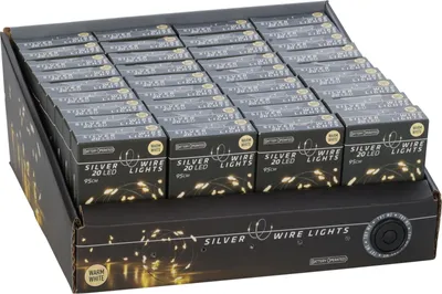Obrázek produktu pro Víla LED, stříbrný drát, 20 LED diod, teplá bílá, na baterie