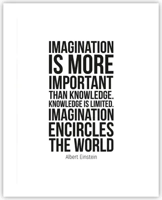 Produktbild von Poster - Poster ohne Rahmen - Einstein Maxim Imagination - 40x50 cm - Wand Bild - Wanddeko - Wandbilder - Kunstposter - Wandposter - Bilder - Kunstdruck - Wanddekoration - Wandbild - P2XPA40x50-4178