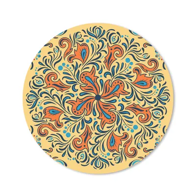 Produktbild von MuchoWow® Mauspad Mousepad Blume - Blütenblätter - Orange - Muster 20x20 cm - Mousepads - Maus Mat - Pad - Mausunterlage - Schreibtischmatte