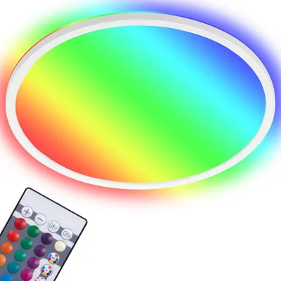 Produktbild von LED Panel Dimmbar Fernbedienung RGB Ultraflach 15W weiß Kunststoff Briloner