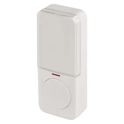 Produktbild von EMOS wasserdichte Ersatz-Klingeltaste in Weiß, Reichweite 150 Meter, batteriebetrieben, IP56, für P5734 und P5734B, Modell P5734T
