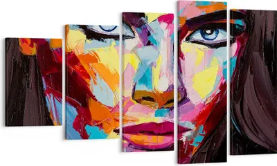 Produktbild von Bild auf Leinwand - Leinwandbild - Mädchen Gesicht - 100x60cm - Wand Bild - Wanddeko - Wandbilder - Leinwanddruck - Bilder - Kunstdruck - Wanddekoration - Leinwand bilder - Wandkunst - EG100x60-3471