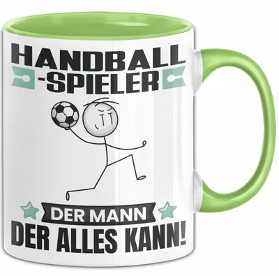 Produktbild von Handballspieler Tasse Geschenk für Handballspieler Der Mann Der Alles Kann Geschenkidee zum Geburtstag (Grün)