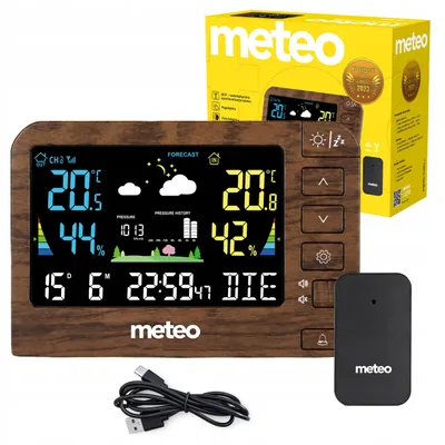 Zdjęcie produktu dla Stacja Pogodowa Meteo Sp210 Pogodynka Higrometr Czujnik Zewnętrzny Dcf