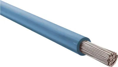 Imagen del producto de HELU KABEL SiF 1X4mm² (azul) Cable de un solo hilo, silicona azul, AD 4,2mm. Tensión nominal Uo/U: 300V/500V. Longitud: 1 metro