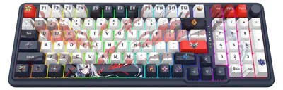 Obrázok produktu pre REDRAGON K686AK-RGB-PRO EISA, Káblový a bezdrôtový, Bezdrôtové RF + USB, Mechanický spínač kláves, Námorná, Biela