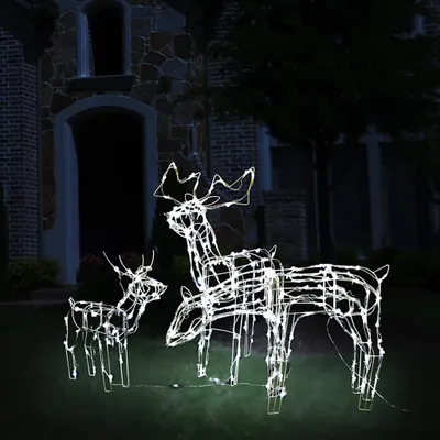 Produktbild von vidaXL 3-częściowy zestaw reniferów LED Dekoracja świąteczna 229 diod LED