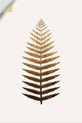 Produktbild von ARTland Wandbild, selbstklebend Goldenes Blatt Größe: 20x30 cm