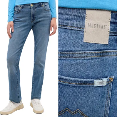 Produktbild von MUSTANG, Damen Jeanshose, Straight fit, CROSBY RELAXED STRAIGHT, W29 L32, Blau, Jeans, baggyjeans, buggy