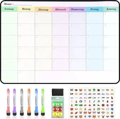 Productafbeelding van Famanu Magnetische weekplanner, 42x28 cm - Uitwisbaar whiteboard