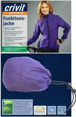 Produktbild von Crivit Damen Funktionsjacke Verstautasche Atmungsaktiv Lila S [36/38]
