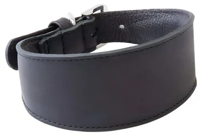 Produktbild von Das Lederband Windhundhalsband Vancouver Black/Black, Länge: 57 cm / Breite: 45 mm