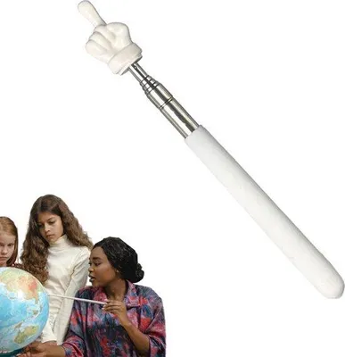 Immagine prodotto di Asta universale per presentazioni con impugnatura - Regolabile da 18,5 a 58,5 cm - Bianca