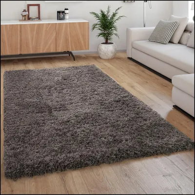 Immagine prodotto di Tappeto a pelo lungo Morbido Moderno Stile Shaggy Flokati Accogliente Tinta unita Antracite Dimensioni 80x150 cm