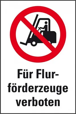 Produktbild von Dreifke® Schild I Verbots-Kombischild Für Flurförderzeuge verboten, Kunststof...