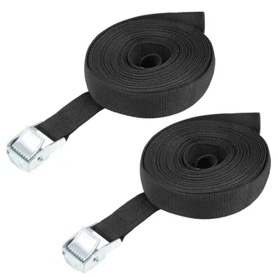 Spanband 5,5 m x 25 mm, 2 Stück, schwarz, 80 kg