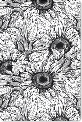 Produktbild von MuchoWow® Mauspad Mousepad Blumen - Sonnenblume - Muster 18x27 cm - Mousepads - Maus Mat - Pad - Mausunterlage