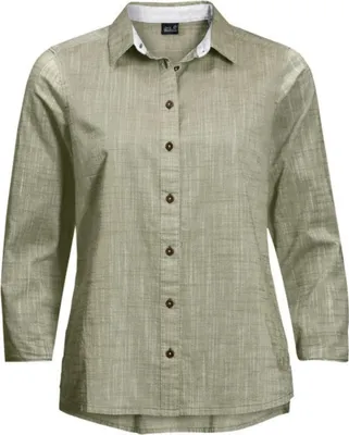 Produktbild von Jack Wolfskin Emerald Lake Shirt Damen Bluse Wandern Hemd Blau Größe S
