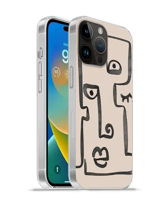 Produktbild von MuchoWow® Handyhülle Schutzhülle Hülle für Apple iPhone 14 Pro - Softcase Auge - Lippen - Strichzeichnung Silikon Softcase Handy Hülle - Umschlag