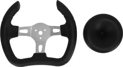 Obrázek produktu pro 277 mm závodní volant s adaptérem 135 mm černýPolyuretanuniverzální náhradní díl pro sportovní motokáry motokáry