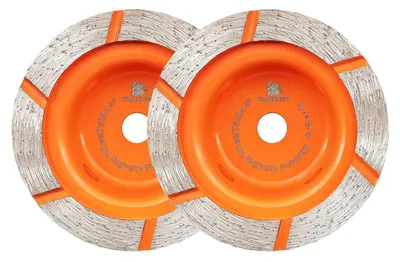 Zdjęcie produktu dla Zestaw 2 sztuk tarczy szlifierskich diamentowych o średnicy 75 mm, przeznaczonych do obróbki betonu, muru, granitu, marmuru, kamienia naturalnego, z otworem montażowym 10 mm