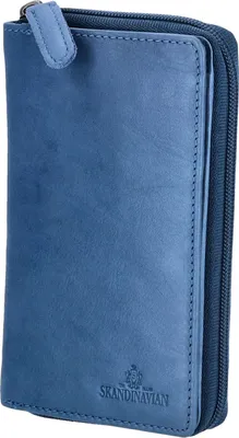 Produktbild von The Skandinavian Brand Damen Leder Geldbörse  blau