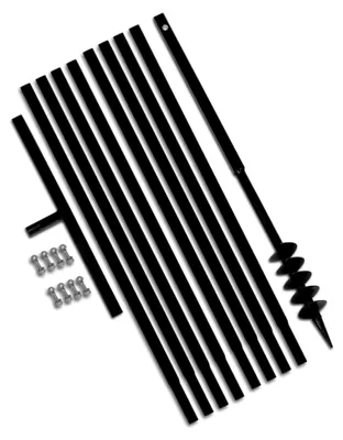 Produktbild von Erdbohrer mit Griff, 80 mm, Verlängerungsrohr, 9 m, Stahl