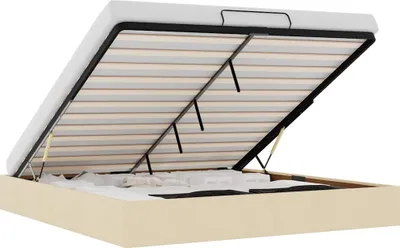 Obrázok produktu pre vidaXL Osmanská posteľ bez matraca krémová 180x200 cm látka