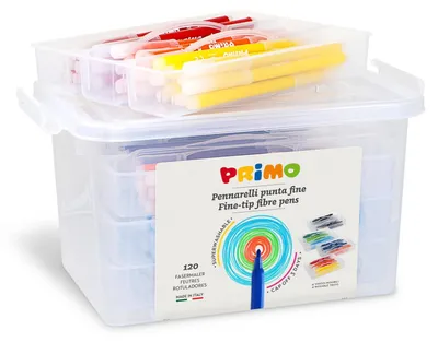 Immagine prodotto di Primo Morocolor Pennarelli Superlavabili Punta Fine 120 pezzi Assortiti