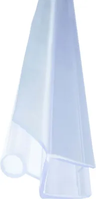Produktbild von Bagnoxx Duschdichtung 1m, Schleiflippendichtung für Duschkabine im Bad, 8mm Glasstärke, transparentes Wasserabweisprofil als Türdichtung unten, PVC Duschlippe mit Schwallschutz