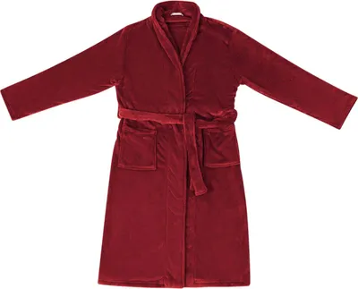 Produktbild von vidaXL Bademantel ohne Kapuze Bordeauxrot XL Flanell