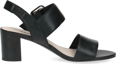 Produktbild von Caprice Damen Sandalette Leder Sandale Blockabsatz 9-28306-20, Größe:37 EU, Farbe:Schwarz
