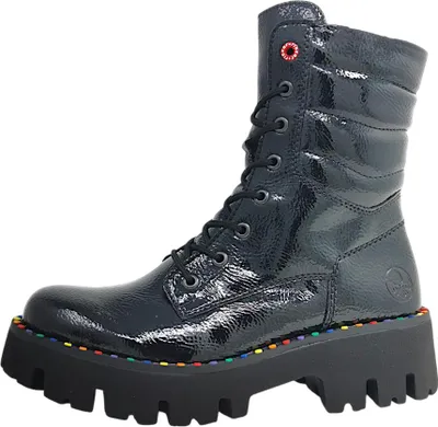 Produktbild von Rieker Damenschuhe Schnürstiefel Schwarz Freizeit, Schuhgröße:40 EU