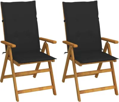 Produktbild von Garten-Liegestühle 2 Stk. mit Kissen Akazie Massivholz