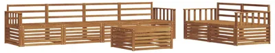 Produktbild von vidaXL Outdoor-Sofagarnitur 7 pcs Natur Massivholz Akazie