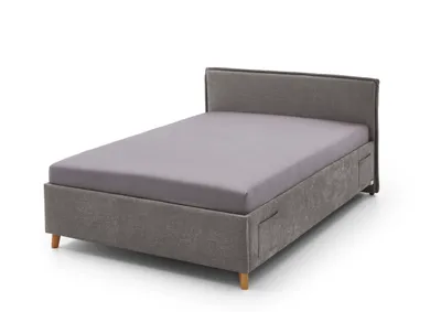 Produktbild von Meise Möbel Fun Polsterbett inkl. Bettkasten Holzfuß massiv eichefarbig