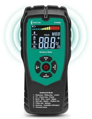 Zdjęcie produktu dla Miernik wilgotności drewna nieinwazyjny LCD 4 tryby alarm pleśń