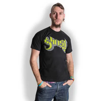 Produktbild von Ghost | Offizielles Band T-Shirt | Grün/Grau Keyline Logo
