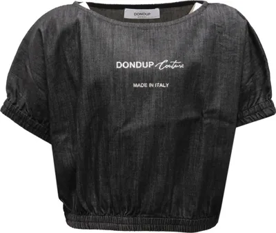 Immagine prodotto di 8054AH camicia bimba girl DONDUP black denim Cotone blouse shirt