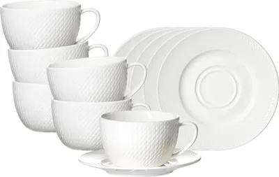 Produktbild von Ritzenhoff & Breker Saphir Cappuccinotasse mit Untertasse 320 ml 6er Set