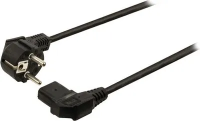 Immagine prodotto di Cavo IEC Valueline con spina di sicurezza angolata - IEC-320-C13 angolata 2,00 m nero VLEP10020B20