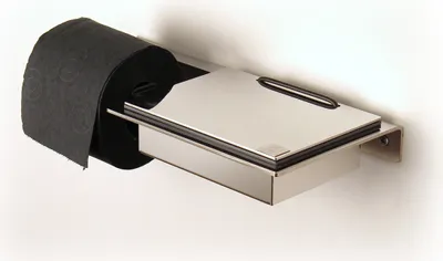 Produktbild von Toilettenpapierhalter und Feuchttuchbox  in Kombination, waagerecht,  Edelstahl hochglänzend