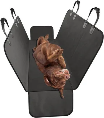 Image de Housse imperméable pour chien pour la banquette arrière, avec sangles renforcées et protection pour le coffre, grande taille pour voitures