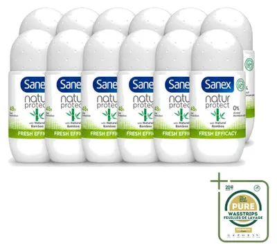 Obrázek produktu pro 12 kusů deodorantu Sanex Roll-on Bamboo Fresh, objem 50 ml, balení
