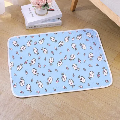 Produktbild von Kühlmatte für Haustiere, Selbstkühlende Kühlmatte für Hunde und Katzen, Blau L(60x45cm)