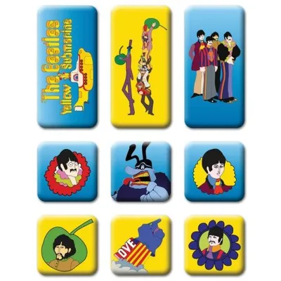 Produktbild von The Beatles Yellow Submarine 9 Piece Set Magnet