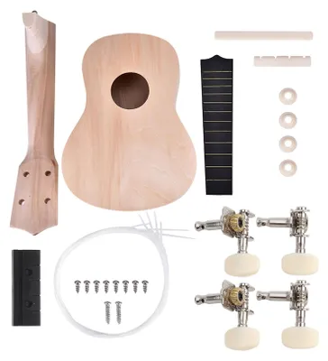 Zdjęcie produktu dla 21-calowy 4-strunowy ukelele z drewna basowego Zestaw do majsterkowania Akcesoria do instrumentów