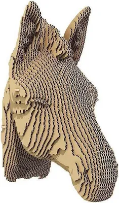 Produktbild von 3D Zebra Modell aus Karton – Bastelset für Wanddeko